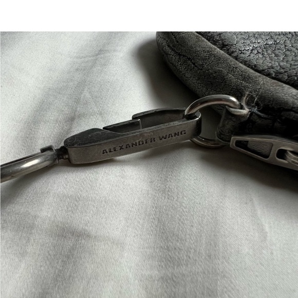 ALEXANDER WANG Fumo Wristlet Clutch Gray Wallet Bag Pebbled Leather pristine # 3 - Picture 6 of 6